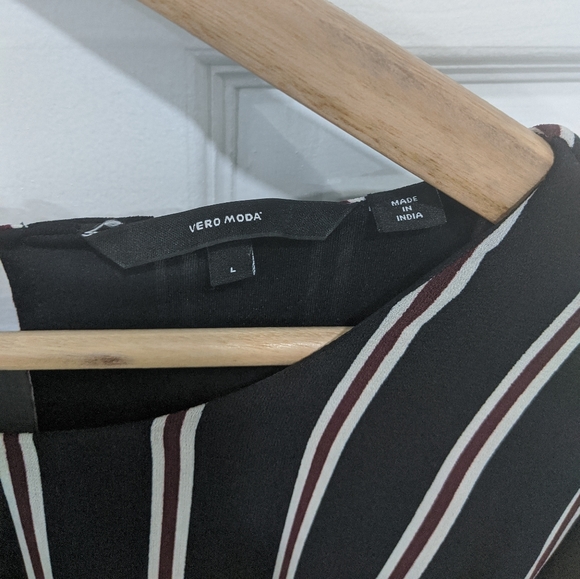 Vero Moda 3/4 sleeve dress black with stripes - Picture 6 of 7